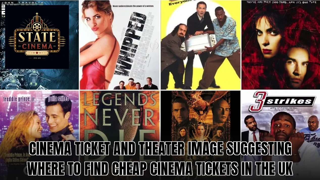 Cinema ticket and theater image suggesting where to find cheap cinema tickets in the UK