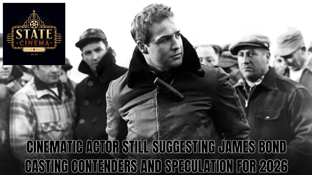Cinematic actor still suggesting James Bond casting contenders and speculation for 2026