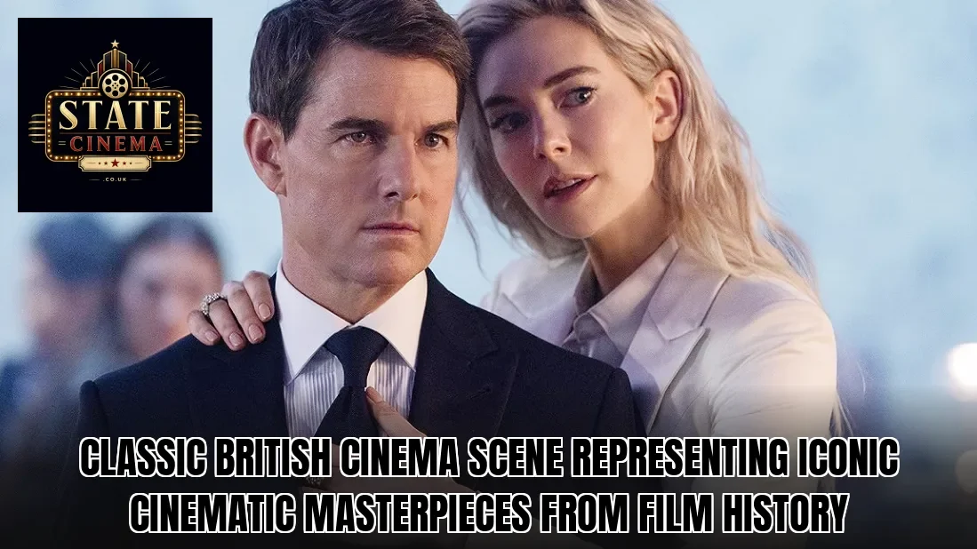 Classic British cinema scene representing iconic cinematic masterpieces from film history