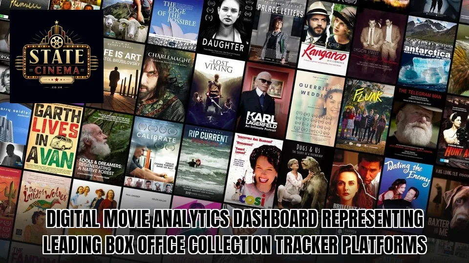 Digital movie analytics dashboard representing leading box office collection tracker platforms