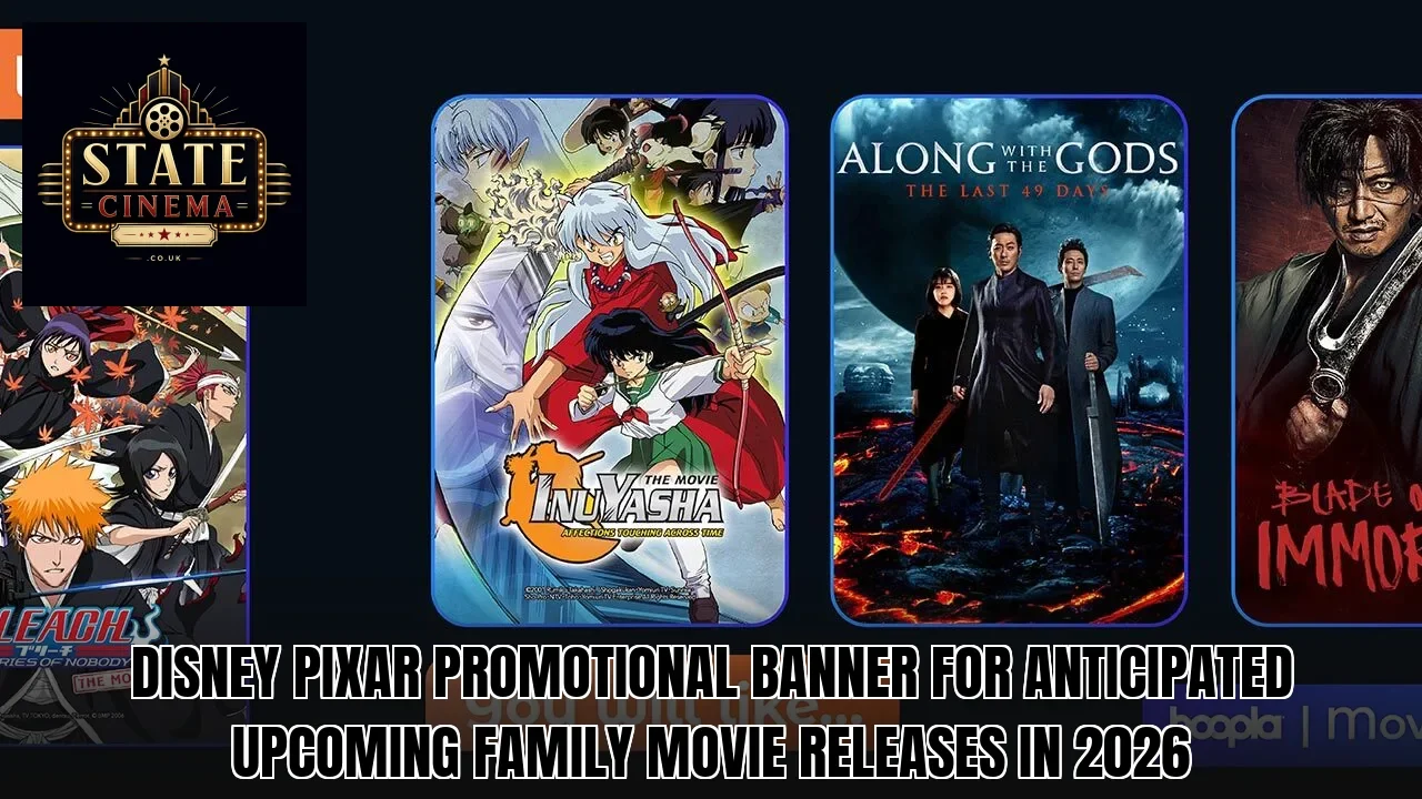 Disney Pixar promotional banner for anticipated upcoming family movie releases in 2026