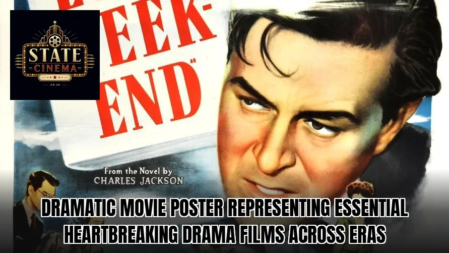 Dramatic movie poster representing essential heartbreaking drama films across eras