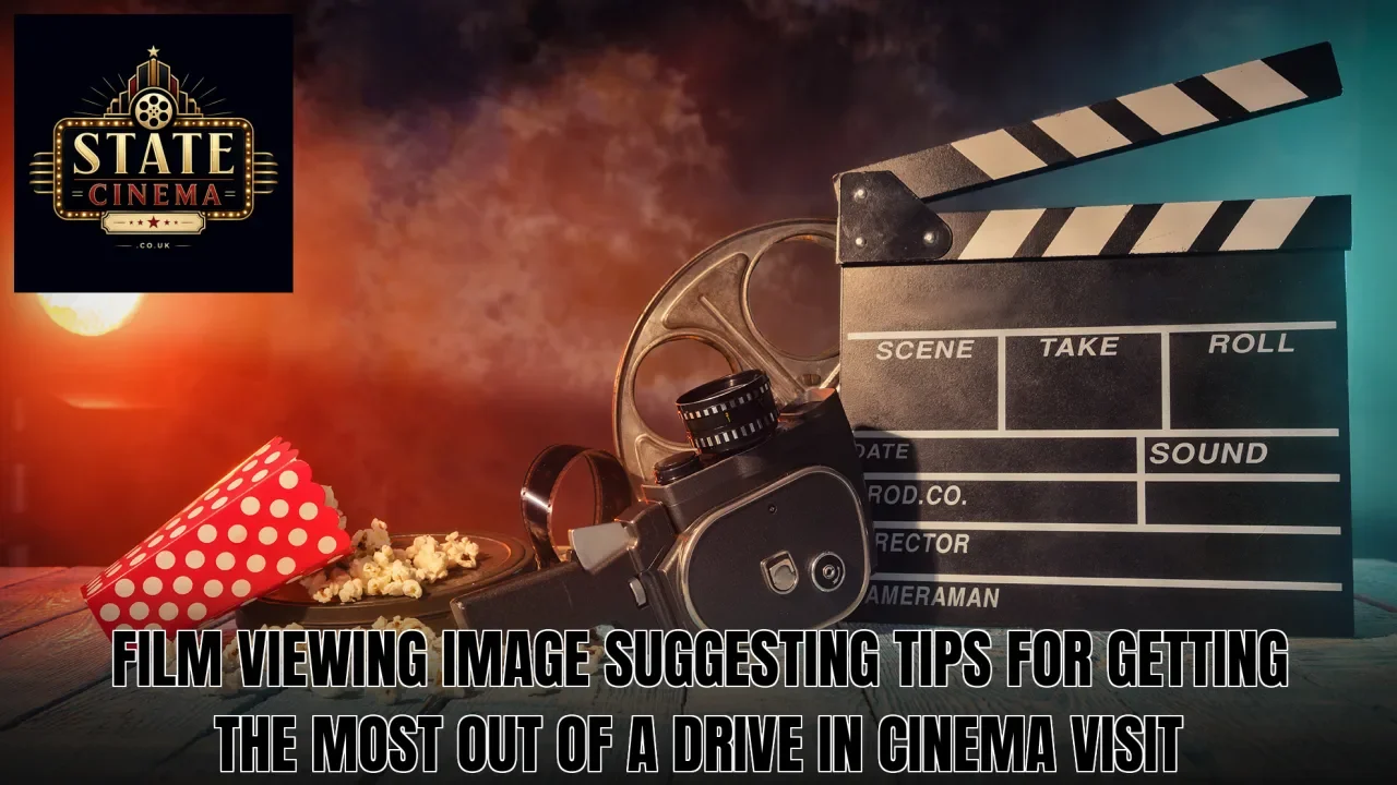 Film viewing image suggesting tips for getting the most out of a drive in cinema visit