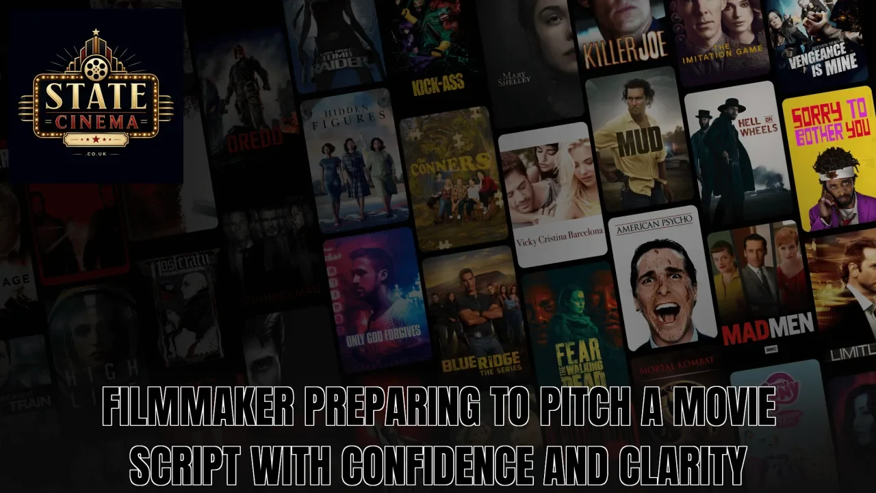 Filmmaker preparing to pitch a movie script with confidence and clarity