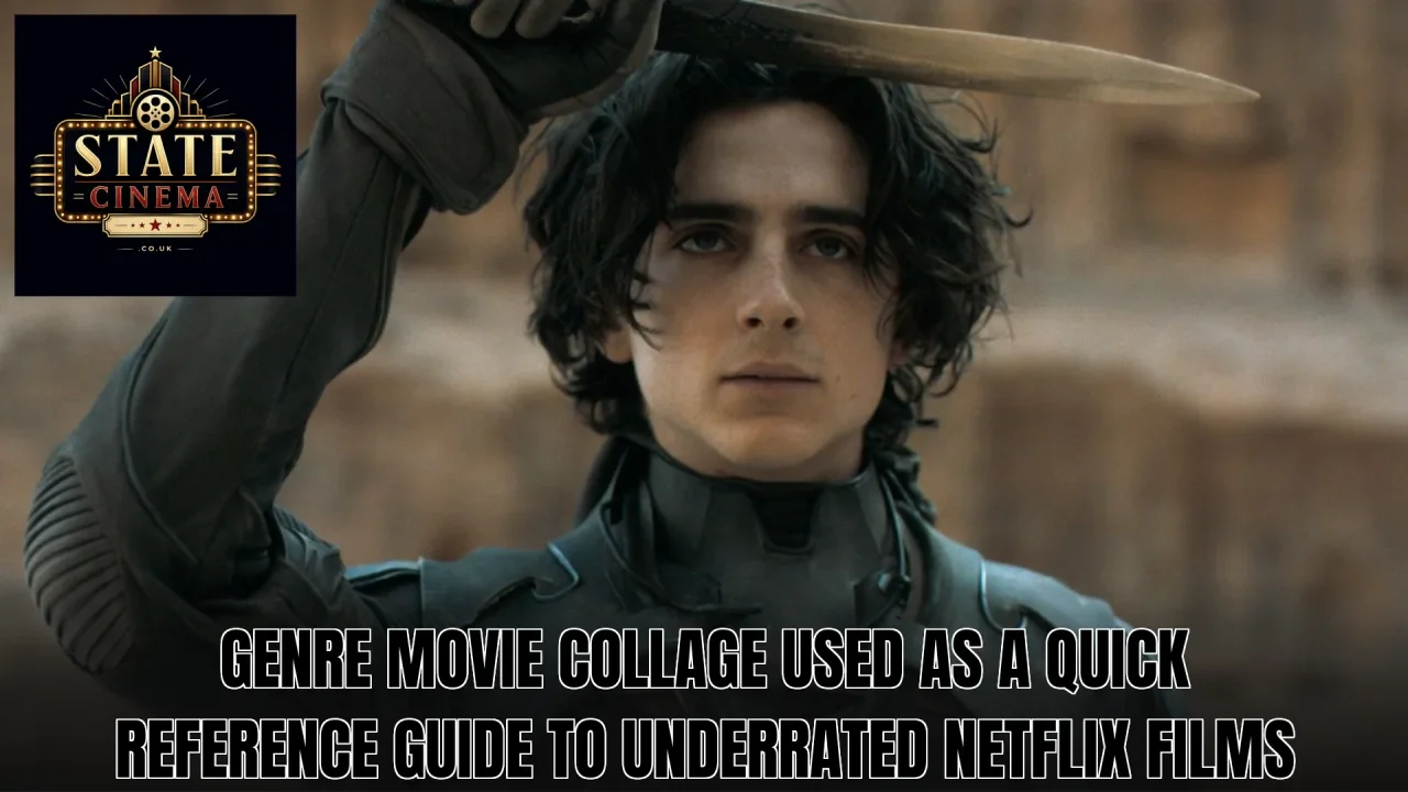 Genre movie collage used as a quick reference guide to underrated Netflix films