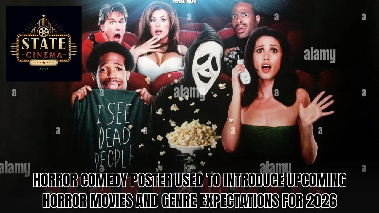 Horror comedy poster used to introduce upcoming horror movies and genre expectations for 2026