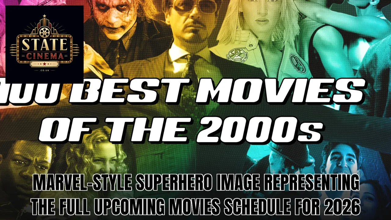 Marvel-style superhero image representing the full upcoming movies schedule for 2026