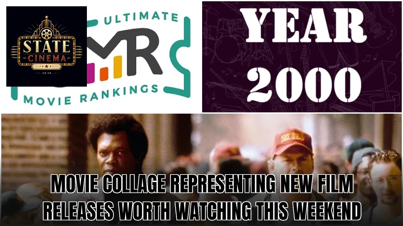 Movie collage representing new film releases worth watching this weekend