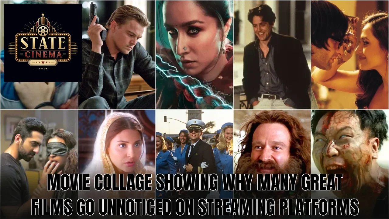 Movie collage showing why many great films go unnoticed on streaming platforms