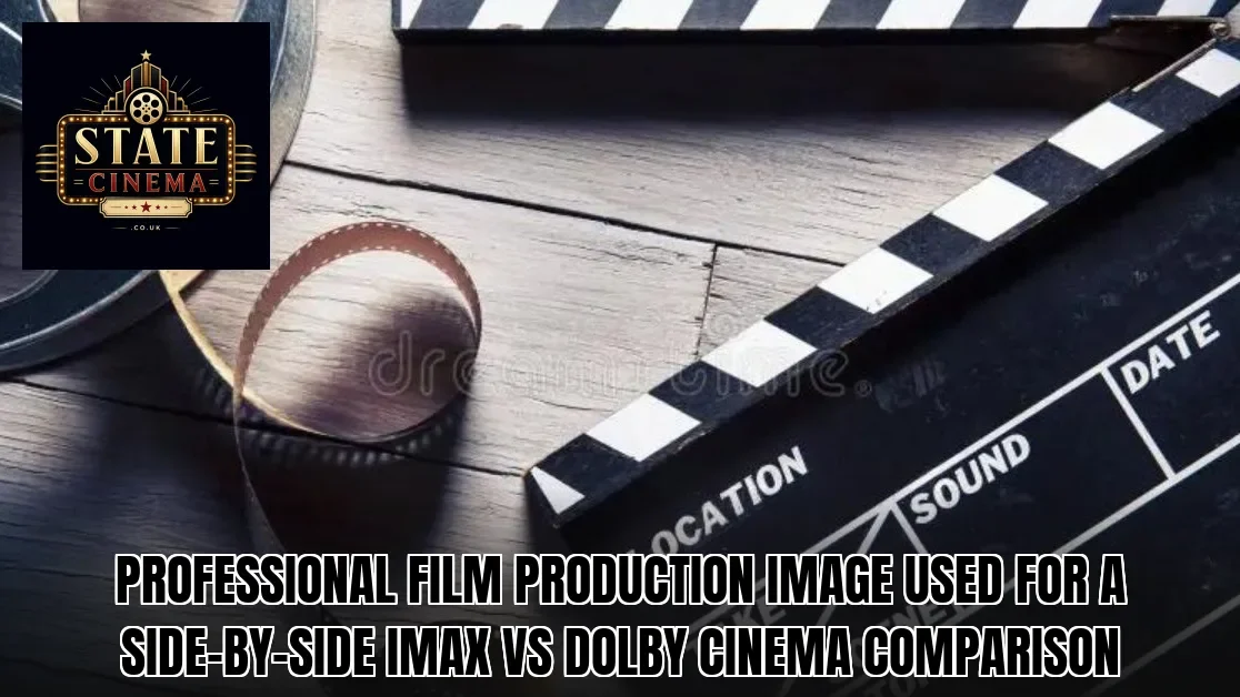 Professional film production image used for a side-by-side IMAX vs Dolby Cinema comparison