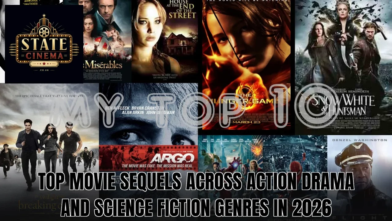 Top movie sequels across action drama and science fiction genres in 2026