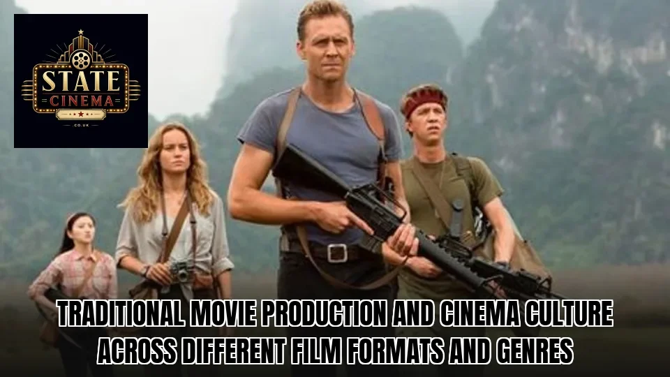 Traditional movie production and cinema culture across different film formats and genres