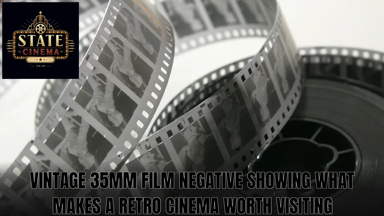 Vintage 35mm film negative showing what makes a retro cinema worth visiting